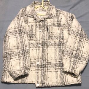 Men's white striped jacket